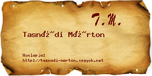 Tasnádi Márton névjegykártya